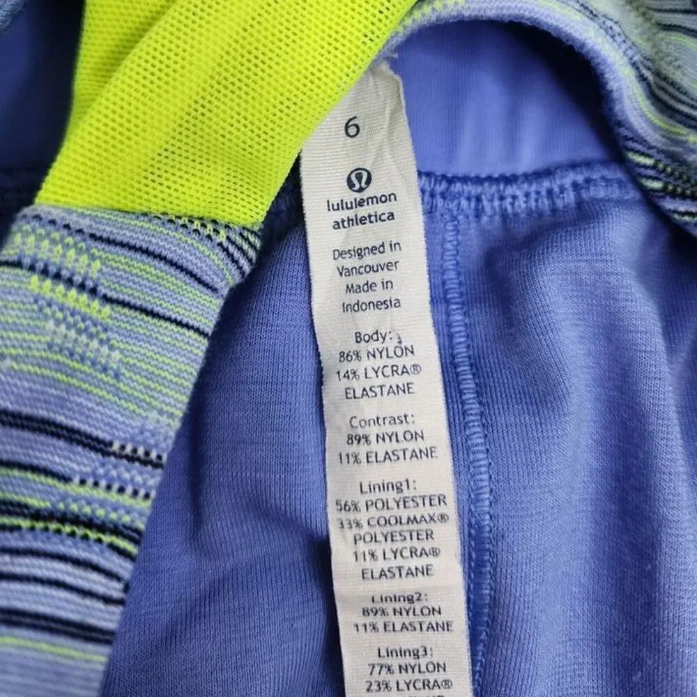 Lululemon‎ Tank Top Women's 6 Enhearten Strappy Athletic Workout Yoga Space Dye